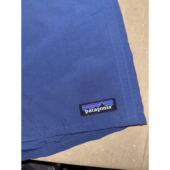 Patagonia Baggies Shorts XXL Mens‎ Blue Swim Trunks Elastic Drawstring - Picture 3 of 5
